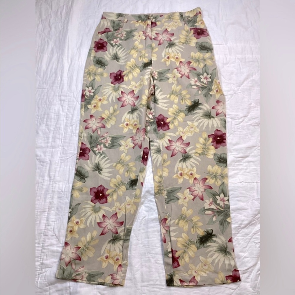 Orvis Silk Linen Hawaiian Floral Pants‎ 16
